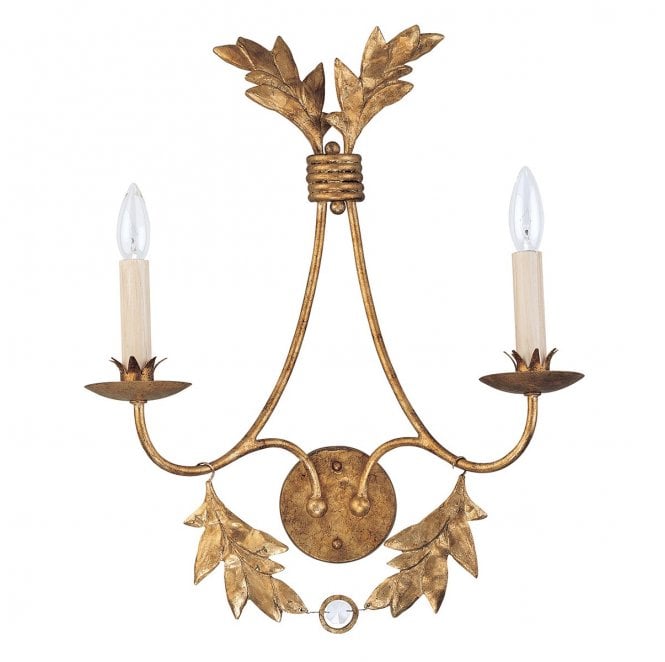 Flambeau FB-SWEET-OLIVE2 Sweet Olive 2 Light Wall Light in a Gilded Gold Finish