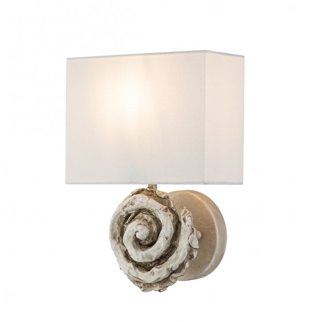 Flambeau FB-SWIRL-1L-W Swirl 1 Light Large Wall Light in a Bone White Finish
