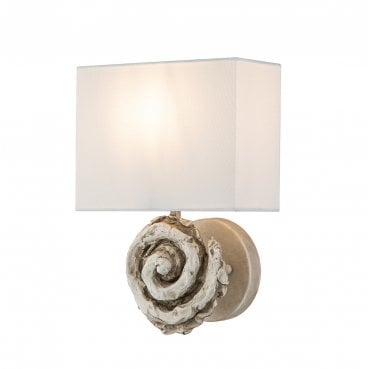 FB-SWIRL-1L-W Swirl 1 Light Large Wall Light in a Bone White Finish
