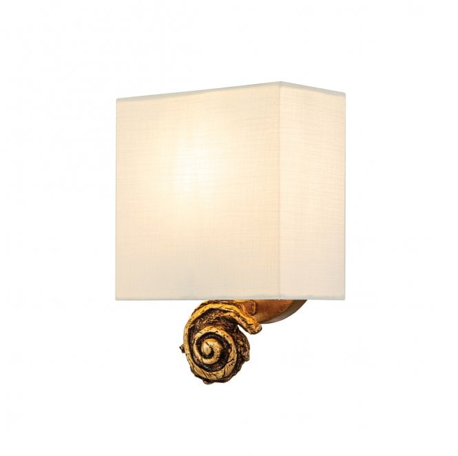 Flambeau FB-SWIRL-1S-G Swirl 1 Light Small Wall Light in a Gold Leaf Finish