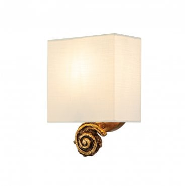 FB-SWIRL-1S-G Swirl 1 Light Small Wall Light in a Gold Leaf Finish