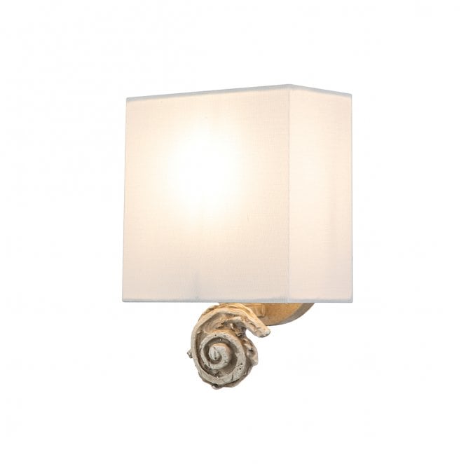 Flambeau FB-SWIRL-1S-W Swirl 1 Light Small Wall Light in a Bone White Finish