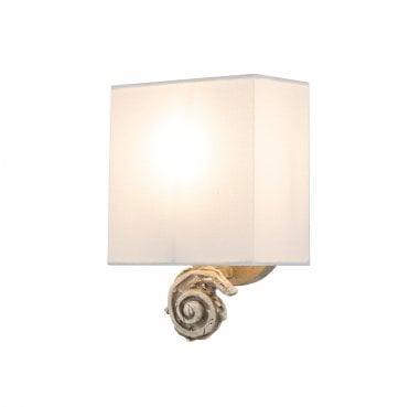 FB-SWIRL-1S-W Swirl 1 Light Small Wall Light in a Bone White Finish