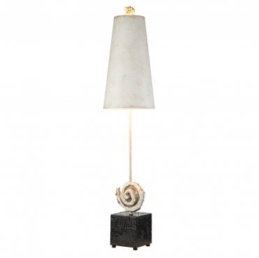 FB-SWIRL-TL Swirl 1 Light Table Lamp in a Bone White and Black Finish