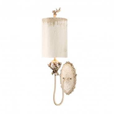 FB-TRELLIS1 Trellis 1 Light Wall Light in a Putty Patina and Silver Leaf Finish
