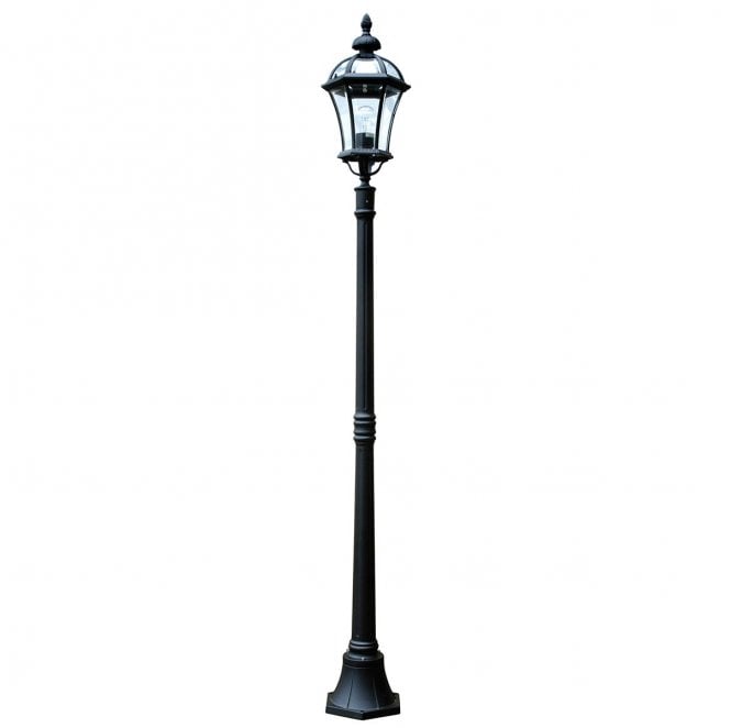 Garden Zone GZH-LB5 Ledbury Outdoor IP44 1 Light Lamp Post in a Black Finish