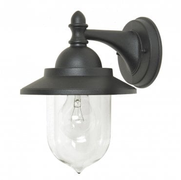 GZH-SDN2 Sandown Outdoor IP44 1 Light Wall Lantern in a Black Finish