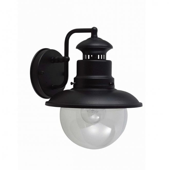 Garden Zone GZH-SHIP2 Shipston Outdoor IP44 1 Light Wall Lantern in a Black Finish