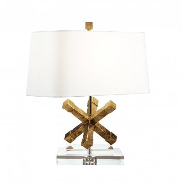 GN-JACKSON-SQUARE-TL Jackson Square 1 Light Table Lamp in a Distressed Gold Finish