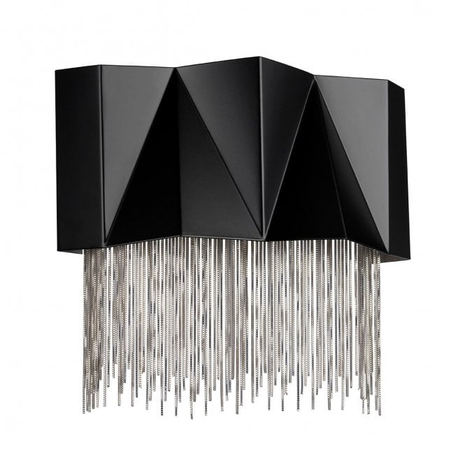 Hinkley/ Fredrick Ramond HK-ZUMA-3W-SBS Zuma 3 Light Wall Light in a Satin Black and Silver Finish