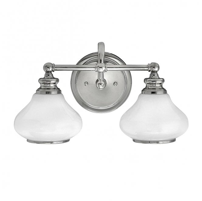 Hinkley HK-AINSLEY2-BATH Ainsley IP44 2 Light Wall Light in a Polished Chrome Finish