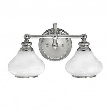 HK-AINSLEY2-BATH Ainsley IP44 2 Light Wall Light in a Polished Chrome Finish