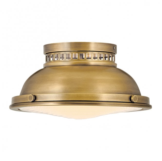 Hinkley HK-AMELIA-F-M-HB Amelia 2 Light Flush Light in a Heritage Brass Finish
