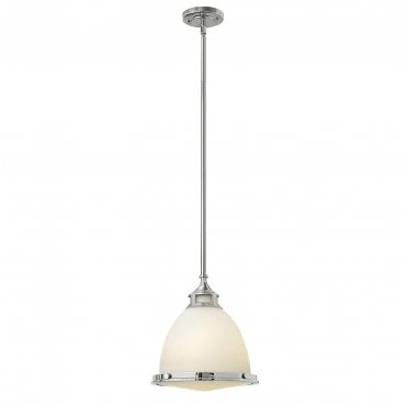 HK-AMELIA-P-M-CM Amelia 1 Light Medium Pendant in a Chrome Finish