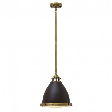 HK-AMELIA-P-M-RB Amelia 1 Light Medium Pendant in a Buckeye and Restoration Bronze Finish