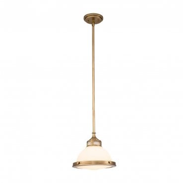 HK-AMELIA-P-S-HB Amelia 1 Light Mini Pendant in a Heritage Brass Finish