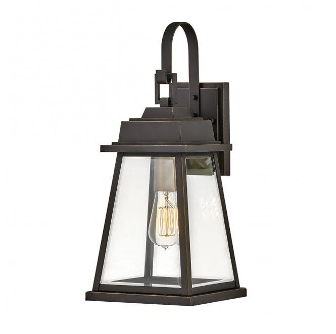 Hinkley HK-BAINBRIDGE-M-OZ Bainbridge Outdoor IP44 1 Light Wall Lantern Medium in an Oil Rubbed Bronze Finish