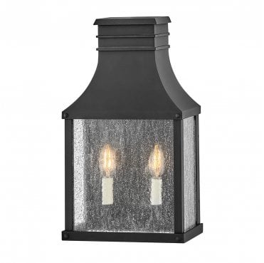 HK-BEACON-HILL7-MB Beacon Hill Outdoor IP44 2 Light Half Wall Lantern in a Museum Black Finish