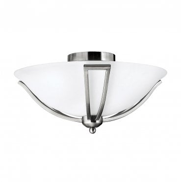 HK-BOLLA-F Bolla 2 Light Flush in a Brushed Nickel Finish