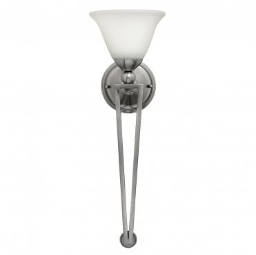 HK-BOLLA1-B Bolla 1 Light Wall Torchiere in a Brushed Nickel Finish