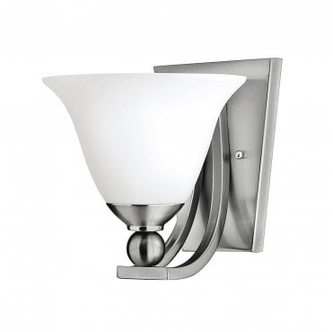 HK-BOLLA1 Bolla 1 Light Wall Light in a Brushed Nickel Finish