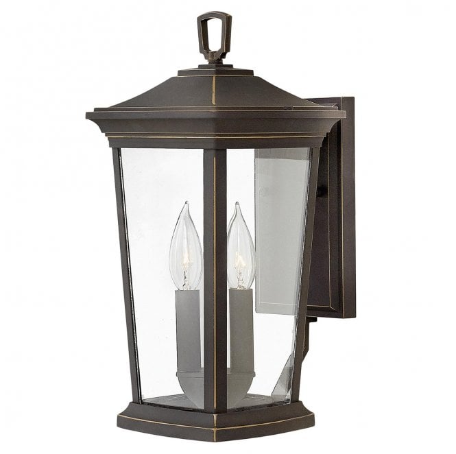 Hinkley HK-BROMLEY2-M Bromley Outdoor IP44 2 Light Medium Wall Lantern in an Oil Rubbed Bronze Finish