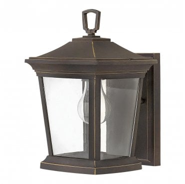 HK-BROMLEY2-S Bromley Outdoor IP44 1 Light Small Wall Lantern in an Oil Rubbed Bronze Finish