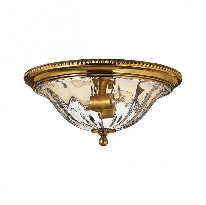 Hinkley HK-CAMBRIDGE-F-A Cambridge 2 Light Flush Mount in a Burnished Brass Finish