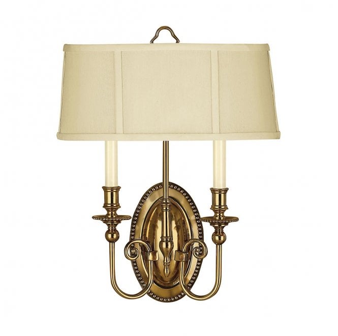 Hinkley HK-CAMBRIDGE2-B Cambridge 2 Light Wall Light in a Burnished Brass Finish