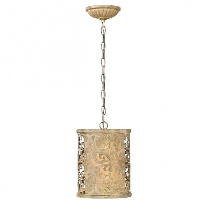 Hinkley HK-CARABEL-P-A Carabel 1 Light Mini Pendant in a Brushed Champagne Finish