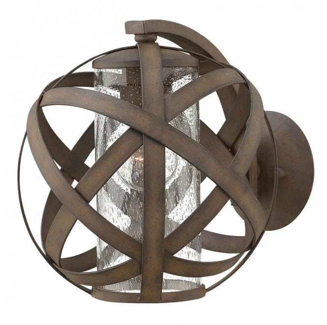 Hinkley HK-CARSON1 Carson Outdoor IP44 1 Light Small Wall Lantern in a Vintage Iron Finish