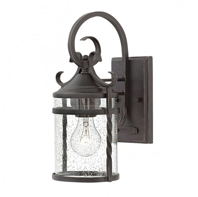 Hinkley HK-CASA-S Casa Outdoor IP44 1 Light Wall Lantern in an Old Black Finish