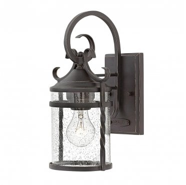 HK-CASA-S Casa Outdoor IP44 1 Light Wall Lantern in an Old Black Finish
