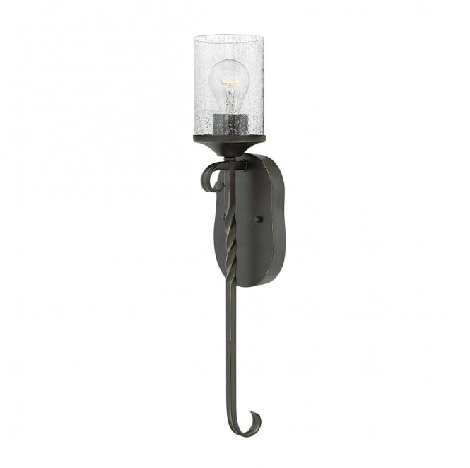 Hinkley HK-CASA1 Casa 1 Light Wall Light in an Old Black Finish