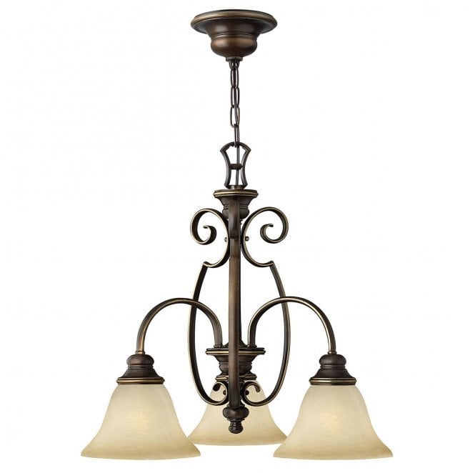 Hinkley HK-CELLO3 Cello 3 Light Chandelier in an Antique Bronze Finish