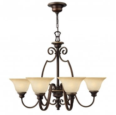 HK-CELLO6 Cello 6 Light Chandelier in an Antique Bronze Finish