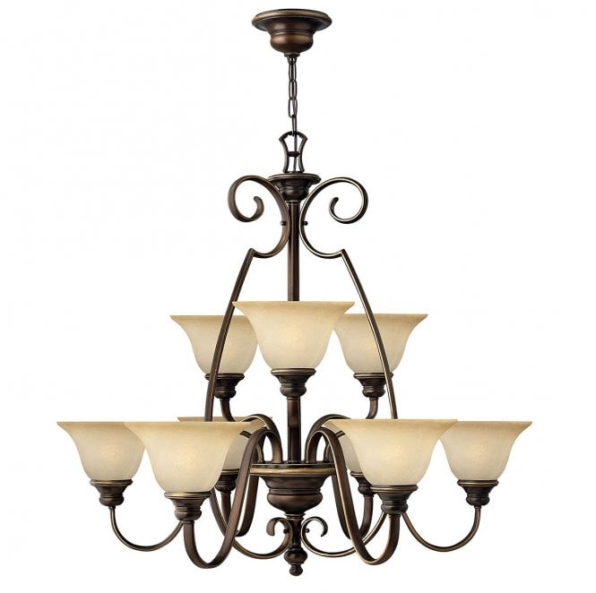 Hinkley HK-CELLO9 Cello 9 Light Chandelier in an Antique Bronze Finish
