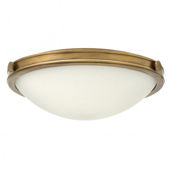 Hinkley HK-COLLIER-F-M Collier 3 Light Large flush in a Hertiage Brass Finish