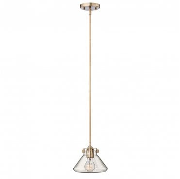 HK-CONGRESS-P-A-BC Congress 1 Light Clear Glass Pendant in a Brushed Caramel Finish