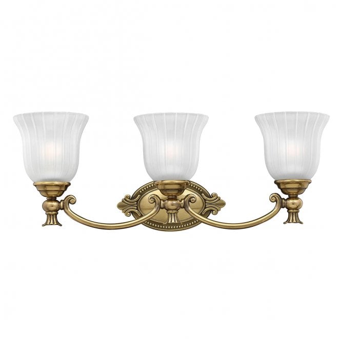 Hinkley HK-FRANCOISE3-BATH Francoise IP44 3 Light Wall Light in a Burnished Brass Finish