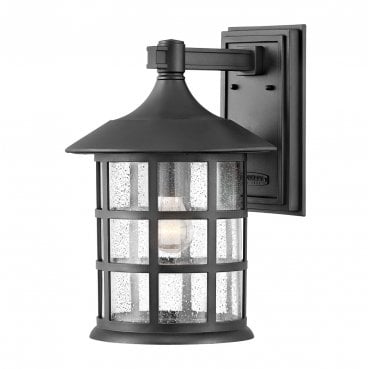HK-FREEPORT2-L-TBK Freeport Outdoor IP44 1 Light Large Wall Lantern in a Textured Black Finish