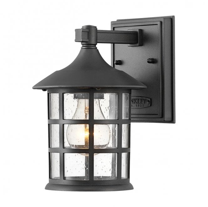 Hinkley HK-FREEPORT2-S-TBK Freeport Outdoor IP44 1 Light Small Wall Lantern in a Textured Black Finish