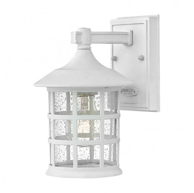Hinkley HK-FREEPORT2-S-TWH Freeport Outdoor IP44 1 Light Small Wall Lantern in a Textured White Finish