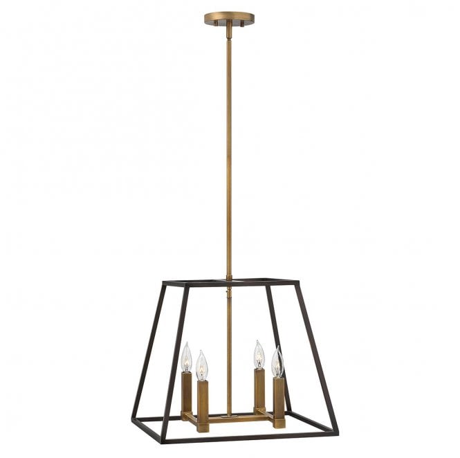 Hinkley HK-FULTON-4P Fulton 4 Light Pendant Chandelier in a Bronze and Brass Finish
