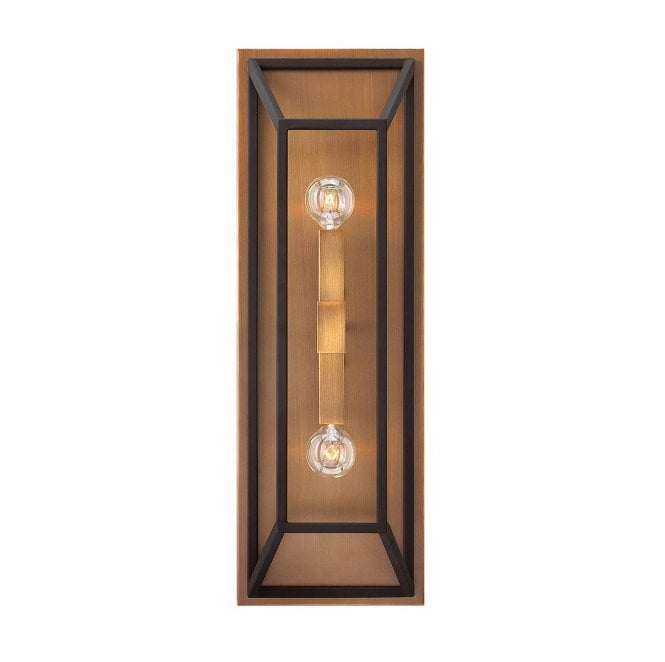 Hinkley HK-FULTON2 Fulton 2 Light Wall Light in a Bronze and Brass Finish