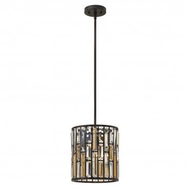 HK-GEMMA-P-A-VBZ Gemma 1 Light Mini Pendant in a Vintage Bronze Finish