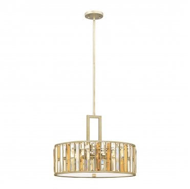 HK-GEMMA-P-C-SL Gemma 3 Light Pendant in a Silver Leaf Finish