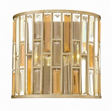 HK-GEMMA2-A-SL Gemma 2 Light Wall Light in a Silver Leaf Finish