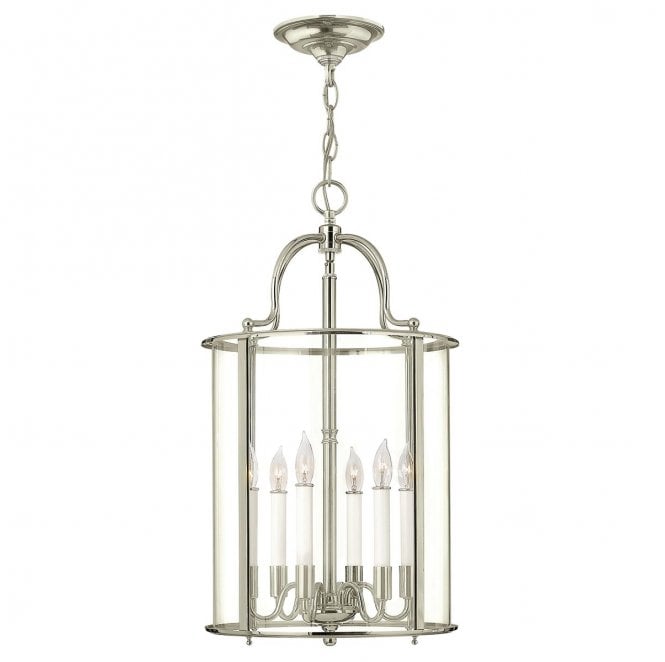 Hinkley HK-GENTRY-P-L-PN Gentry 6 Light Large Pendant in a Polished Nickel Finish