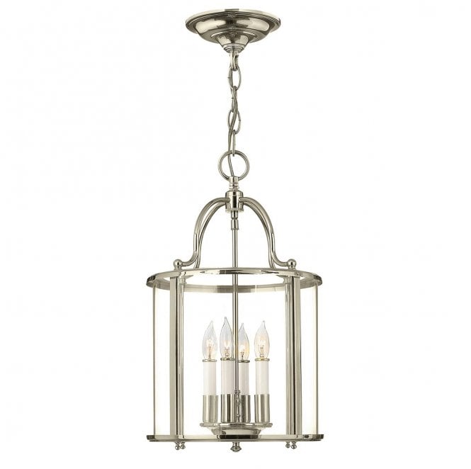 Hinkley HK-GENTRY-P-M-PN Gentry 4 Light Medium Pendant in a Polished Nickel Finish